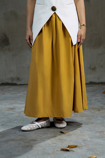 Archie Flared Skirt Khaki