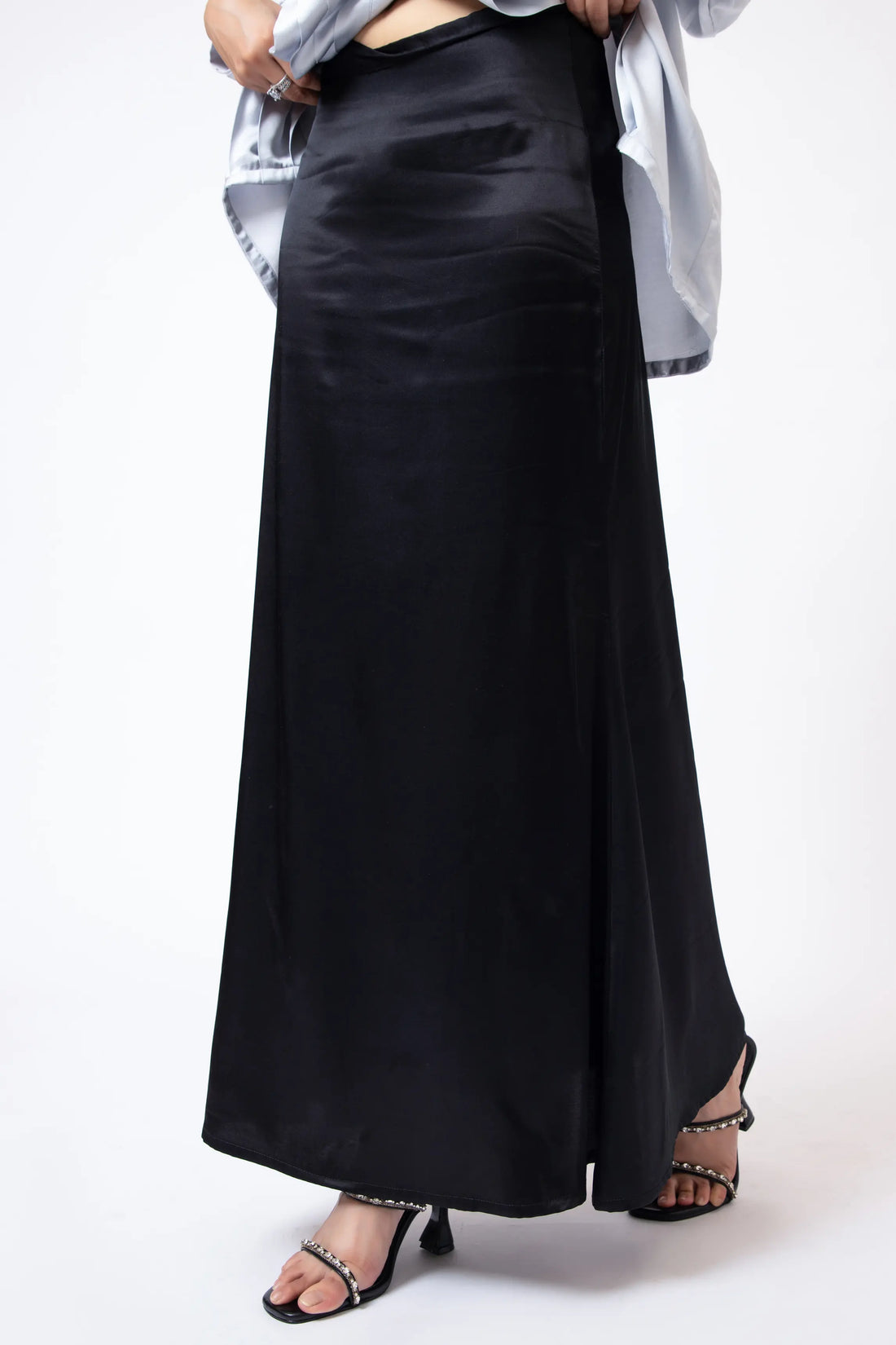 Venice Silk Skirt Black