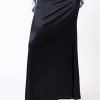 Venice Silk Skirt Black