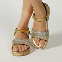 Arizona Platform Sandals Gold