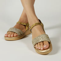 Arizona Platform Sandals Gold