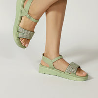 Arizona Platform Sandals Mint Green