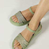 Arizona Platform Sandals Mint Green