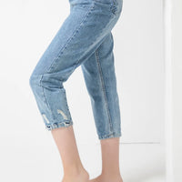 Sassy Original Mom Jeans High Waisted  Washed Blue