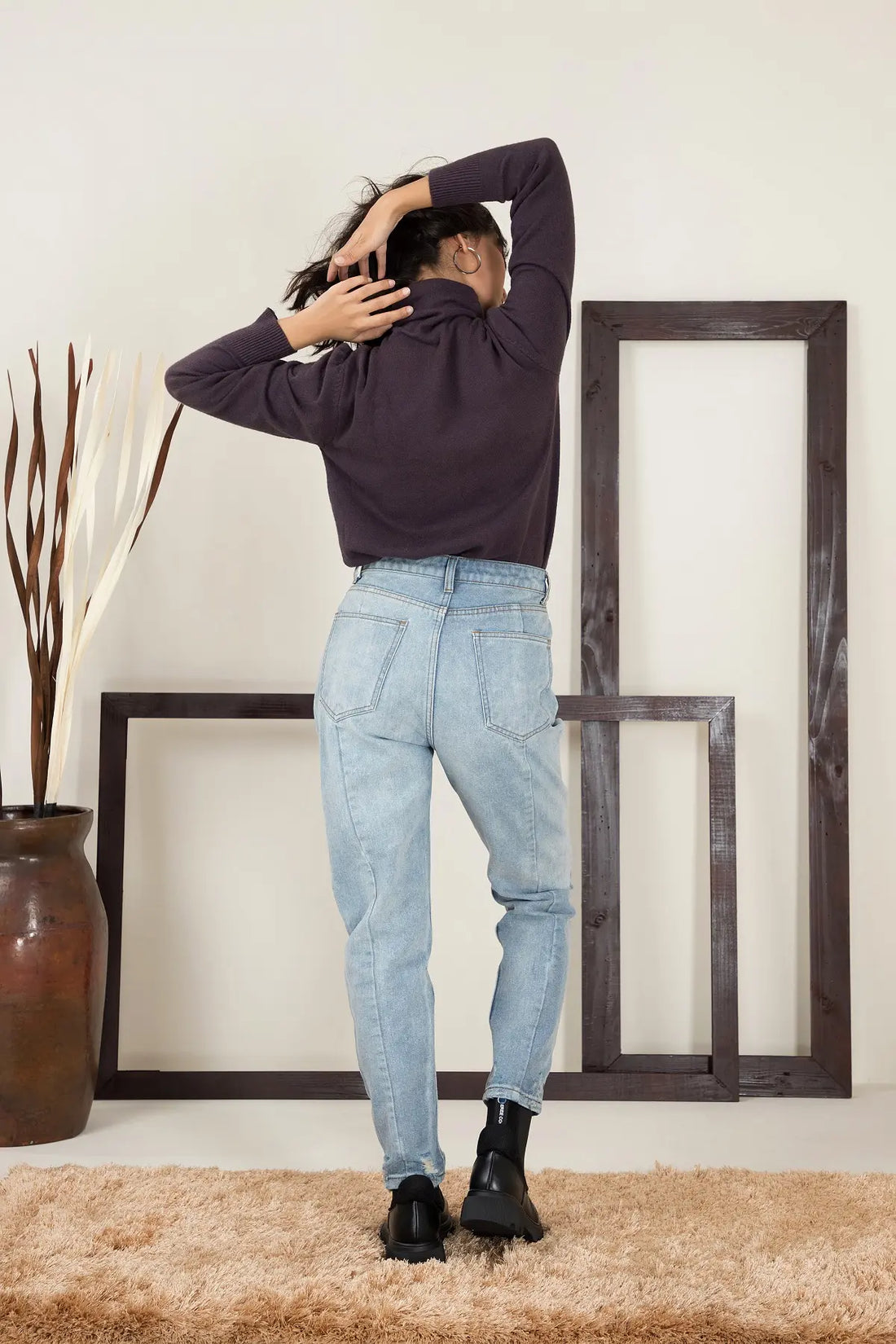 Clara Slim Fit  High Waisted Jeans Denim Blue