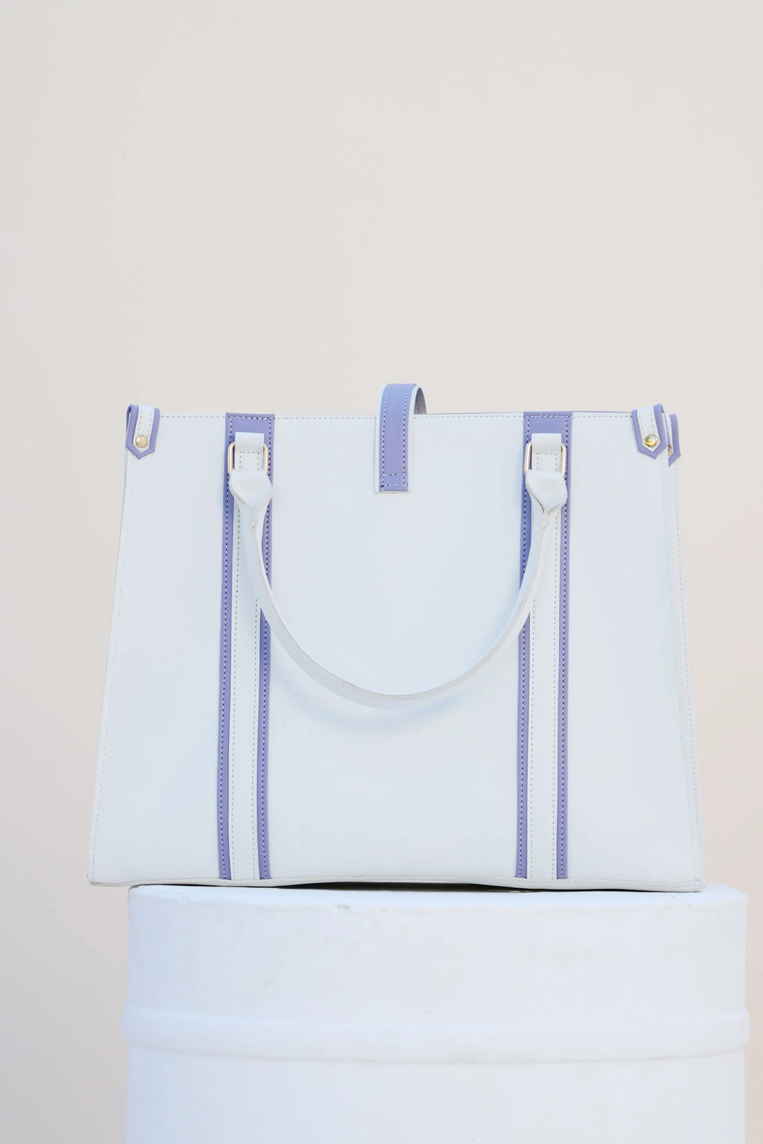 Tokyo Tote Bag White n Lilac