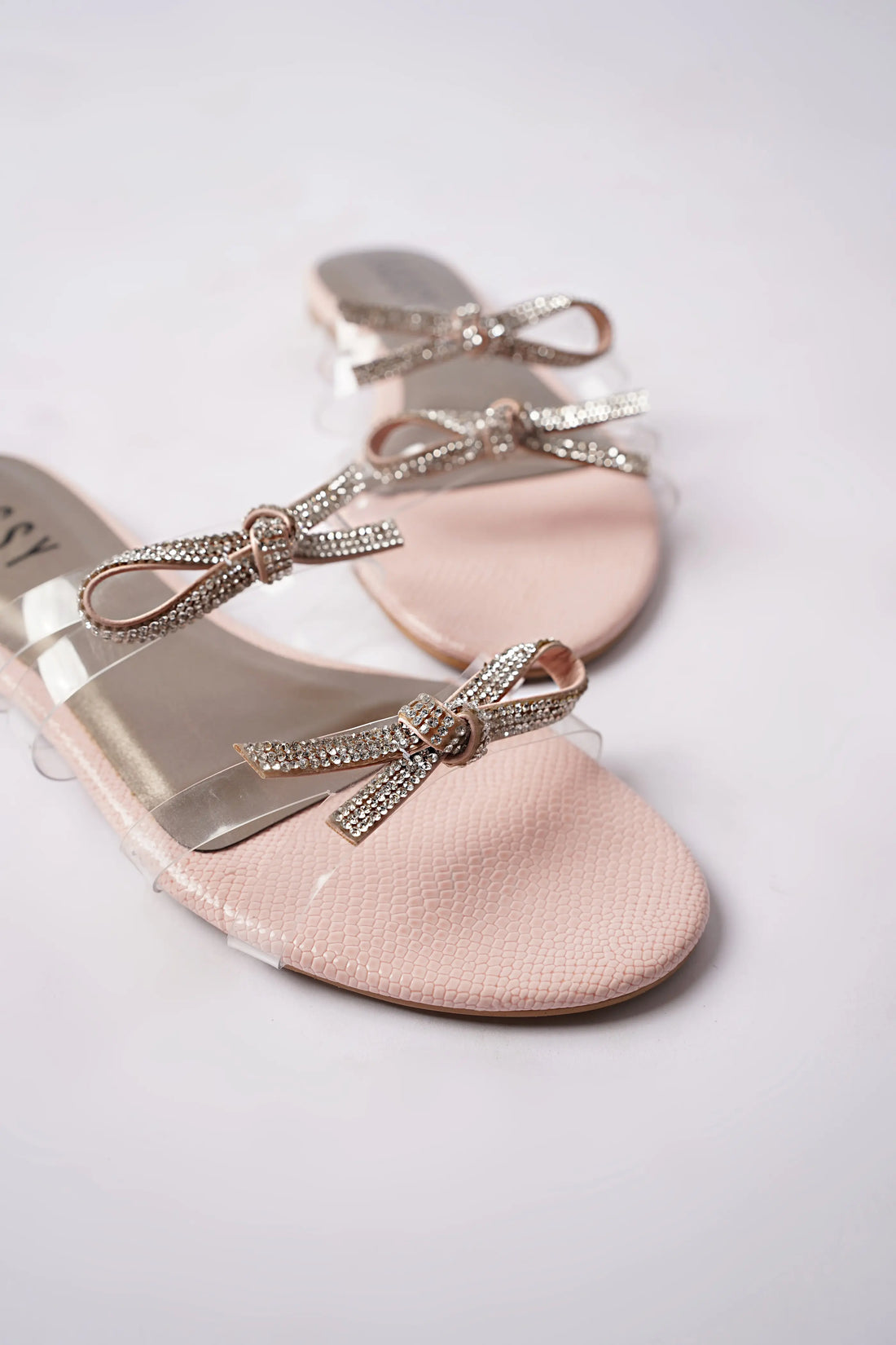 Milano Glass Slipper Pink