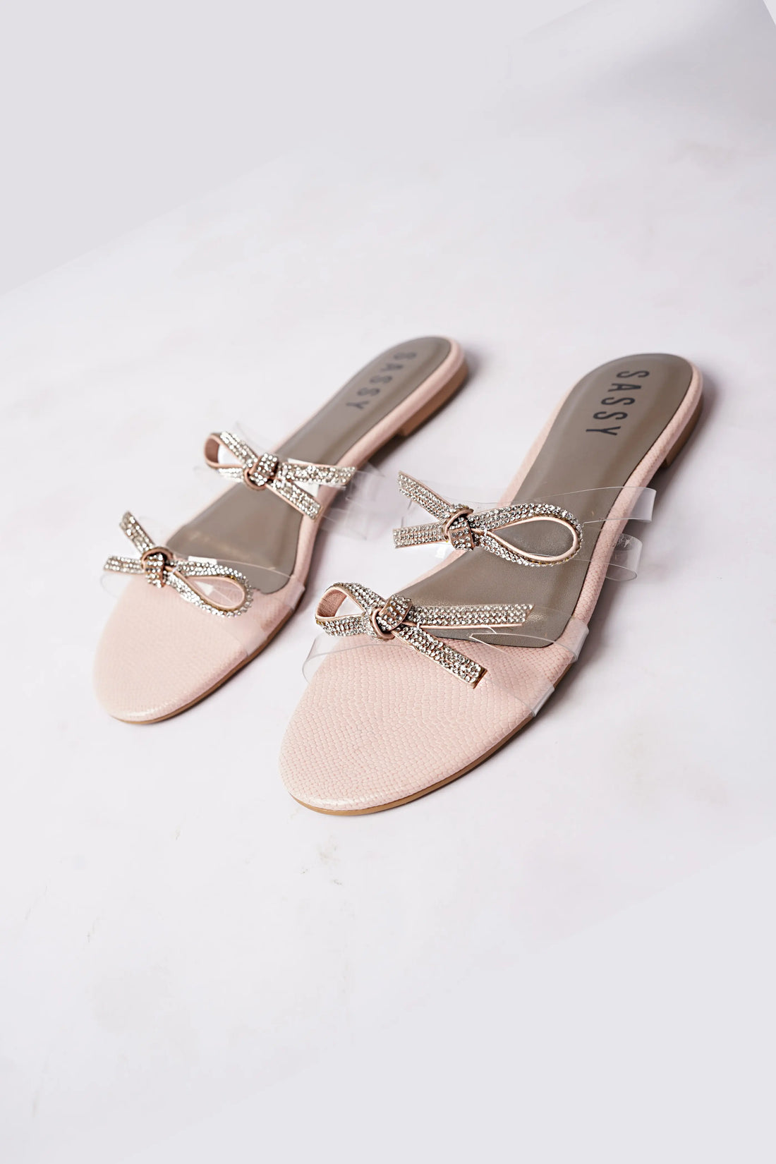 Milano Glass Slipper Pink