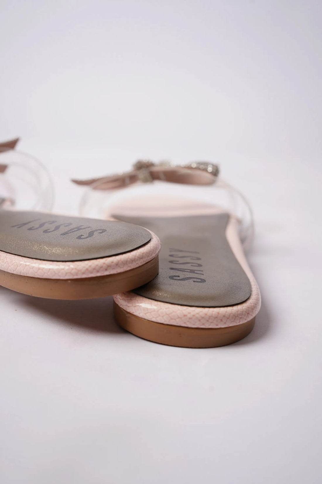 Milano Glass Slipper Pink