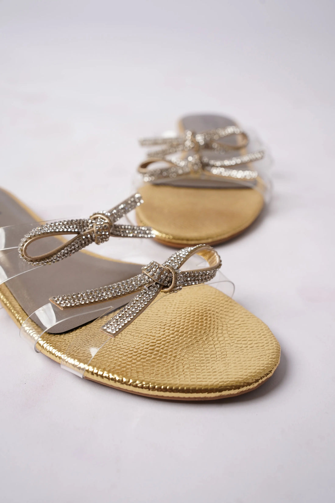 Milano Glass Slipper Gold