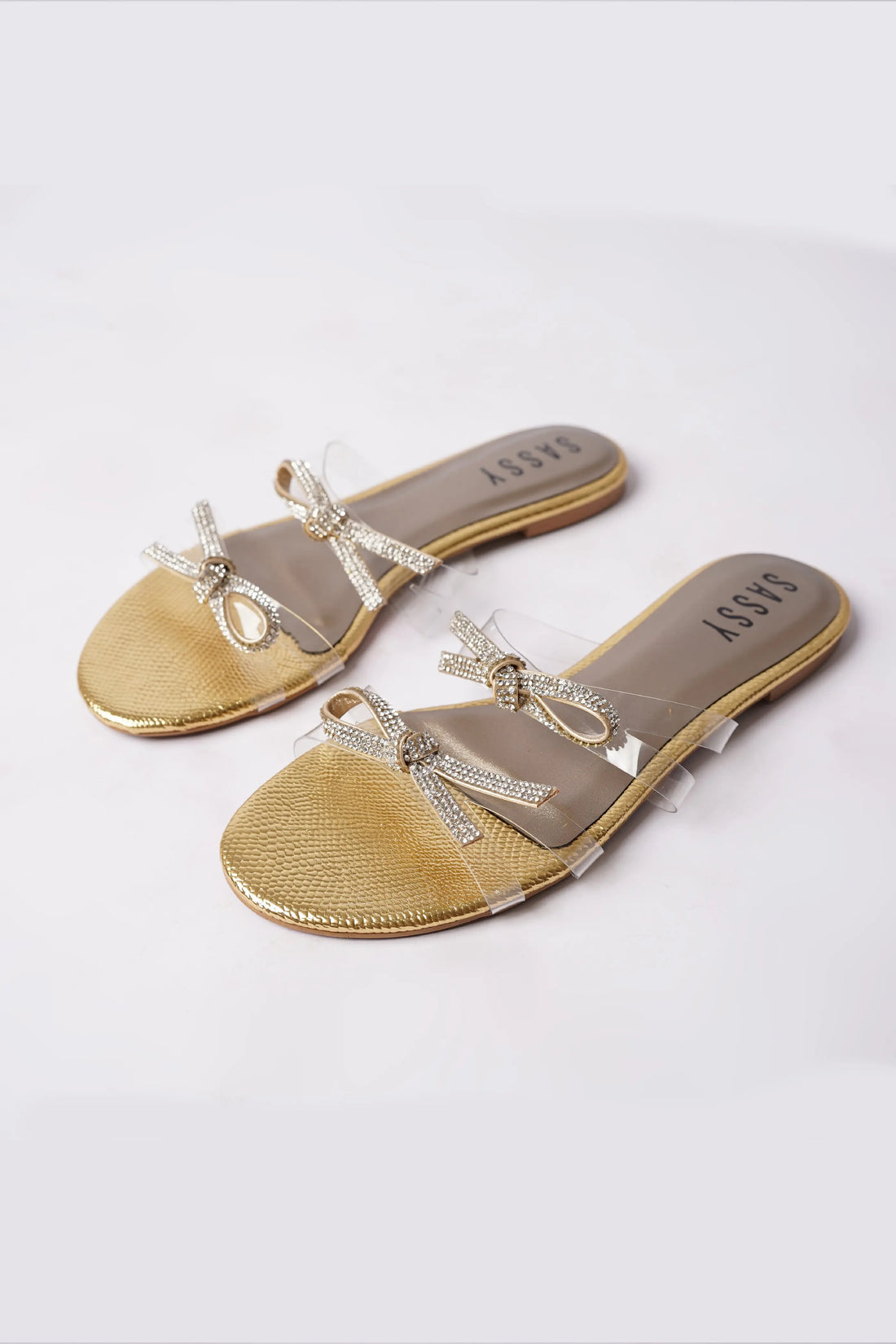 Milano Glass Slipper Gold