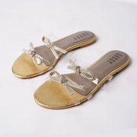 Milano Glass Slipper Gold