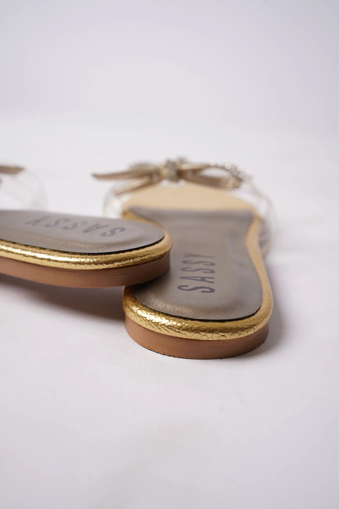 Milano Glass Slipper Gold