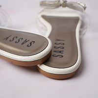 Milano Glass Slipper White