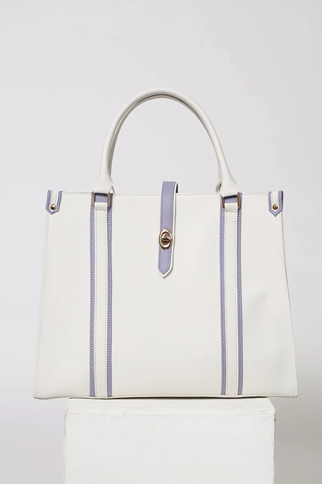 Tokyo Tote Bag White n Lilac