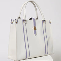 Tokyo Tote Bag White n Lilac