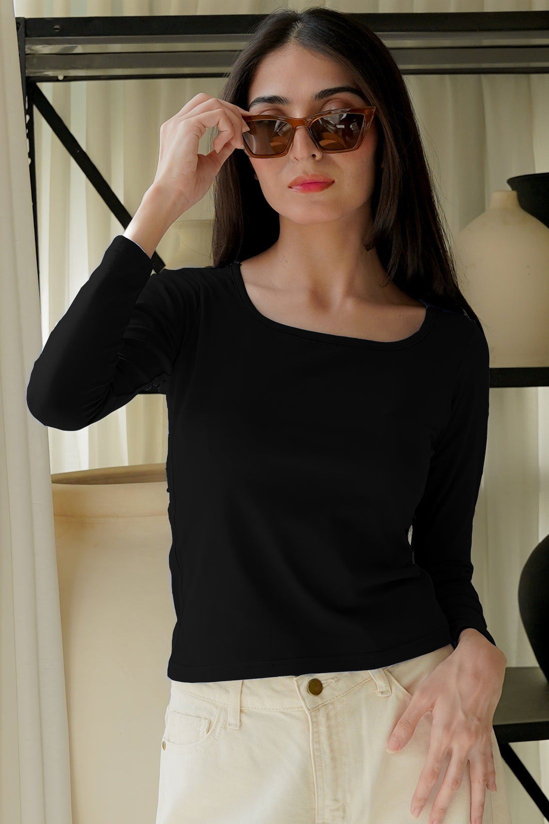 Parisian Square Shirt Black