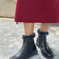 Brussels Glide fur boots Grey