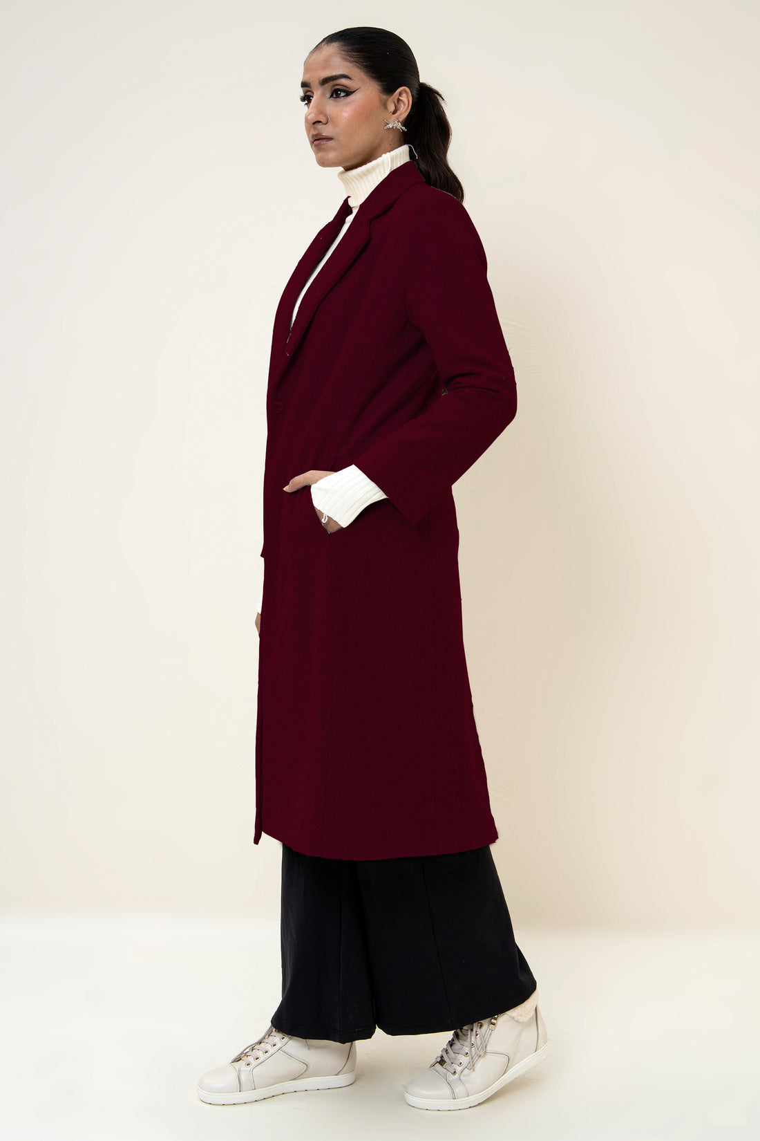 Chloe long coat Cherry