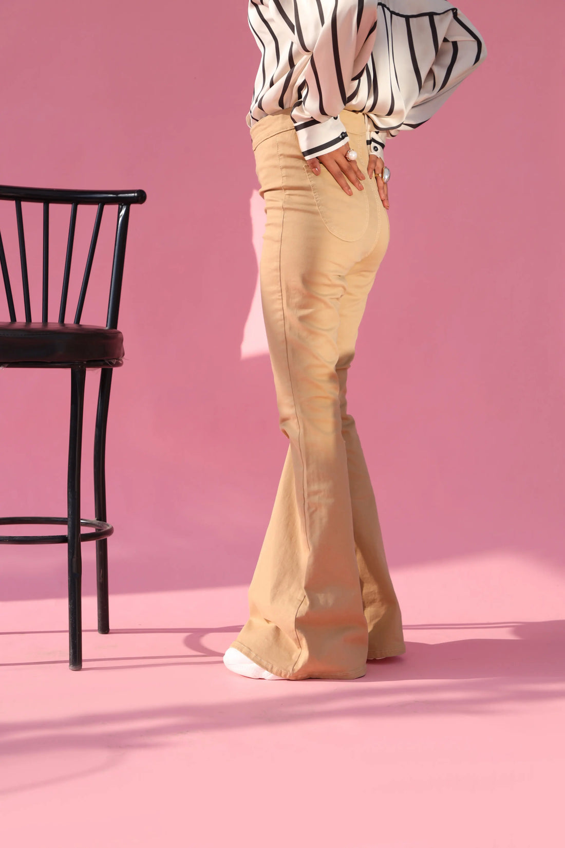 Kiyara flared boot cut Jeans Camel