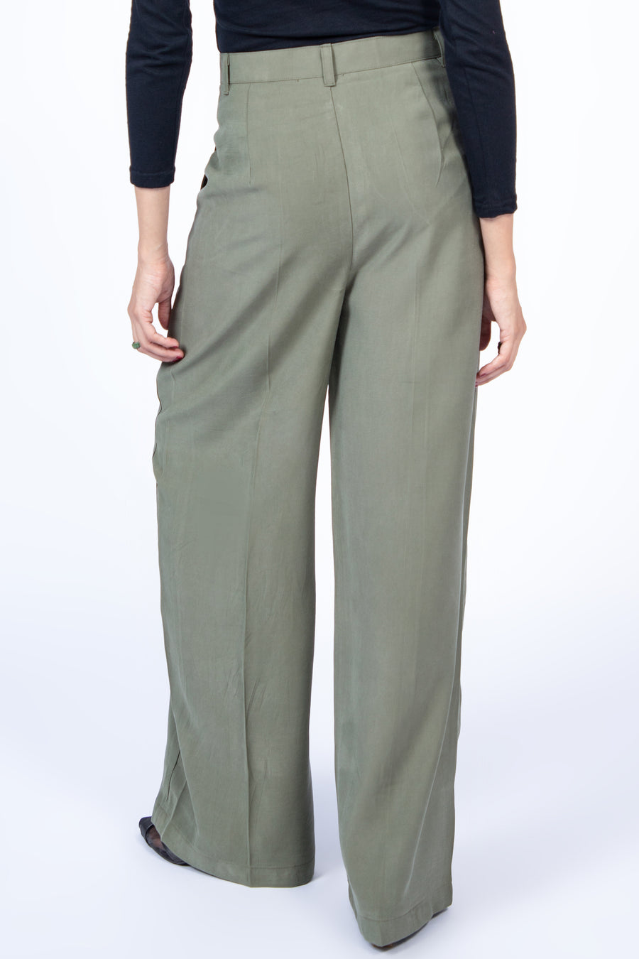 Seoul wide leg Pants Green (5 days Delivery)