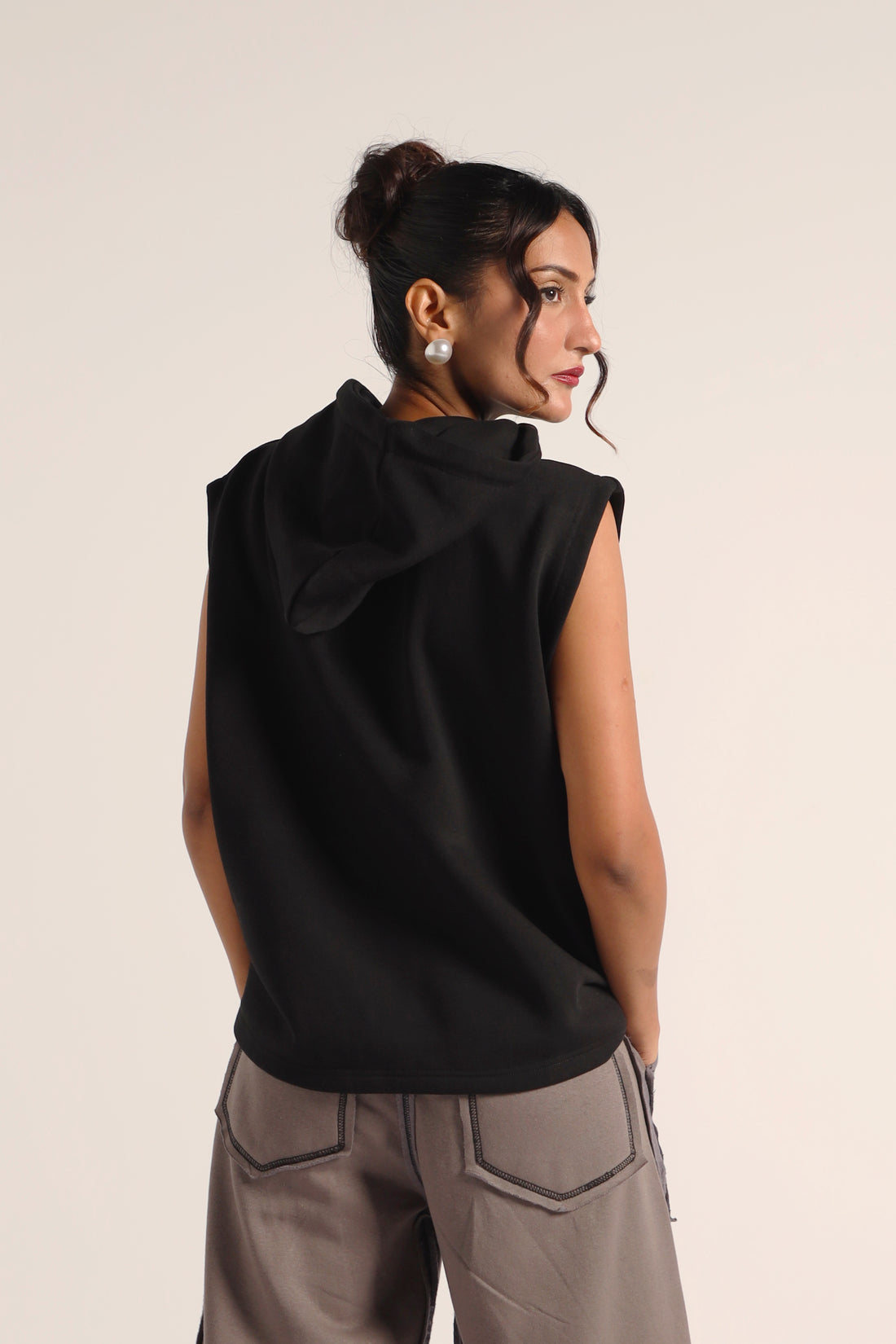 Vogue Vest hoodie Black