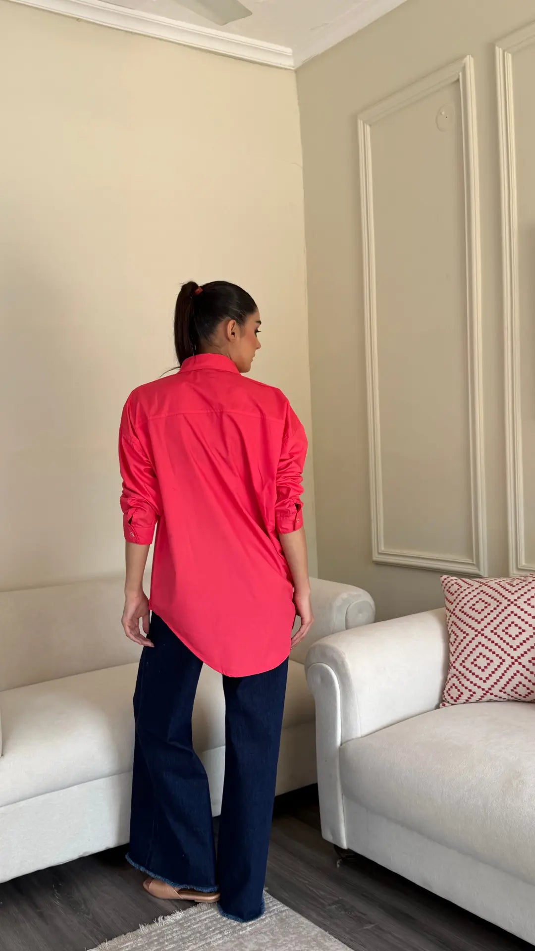 Rihana Button Down Shirt pink