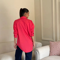 Rihana Button Down Shirt pink