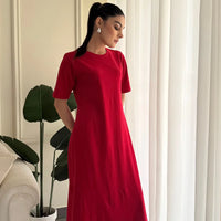kaira long shirt dress Red