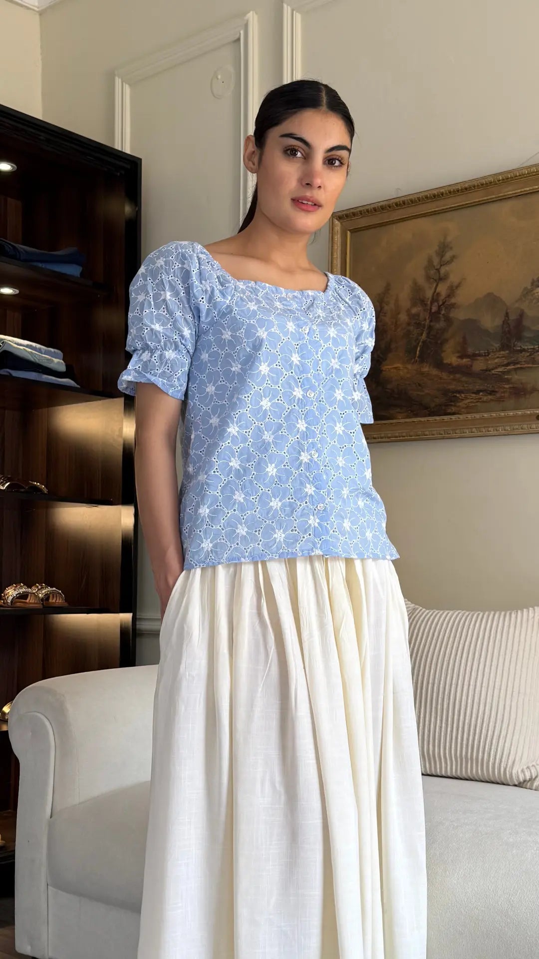 Dahlia Top Blue