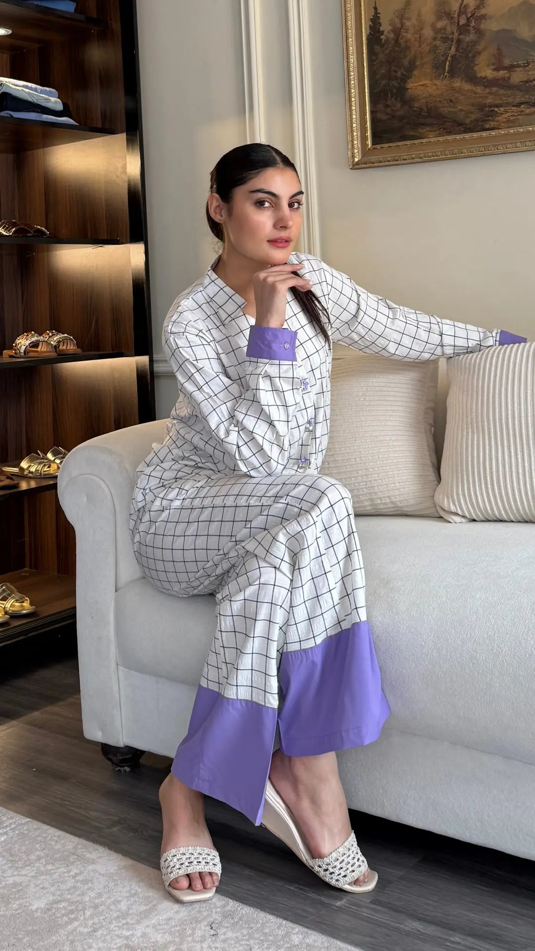 Color Pop Check Set Lilac