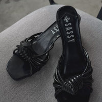 Eriska Knot Heel Black
