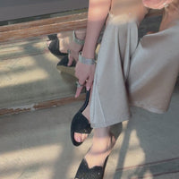 Eden low Wedge Heel Black