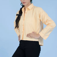 Sirena Full Sleeve Crop Top Yellow