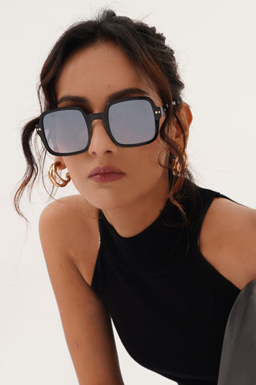 SquareSwirl Sunglasses Black