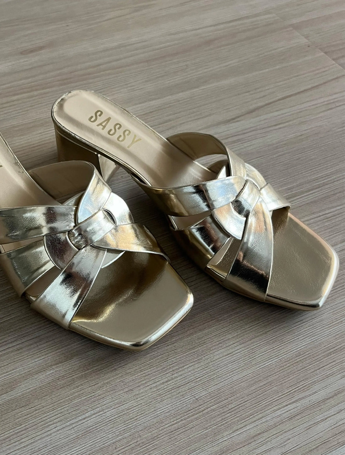 Tribute Heels Dull Gold