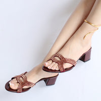 Vienna Crystal Heel Burgundy