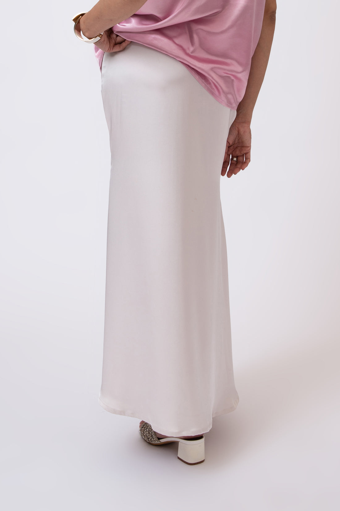 Venice Silk Skirt Off White (5 days Delivery)