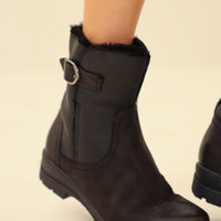 Sandra Fur Chunky Boots